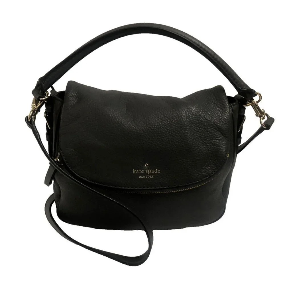Kate Spade Crossbody Shoulderbag Devin Cobble Hill Smoke Gray Pebble Leather